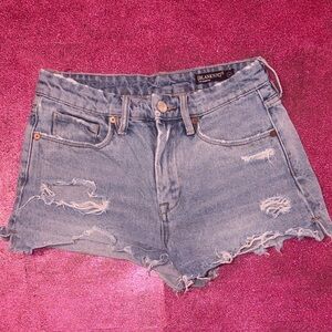 Blank NYC Women's Ripped Jean Shorts - Light Blue